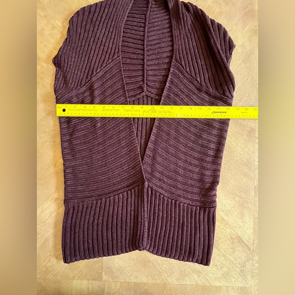 GAP Maroon Open-Front Ribbed Cardigan | Size M - Picture 7 of 9